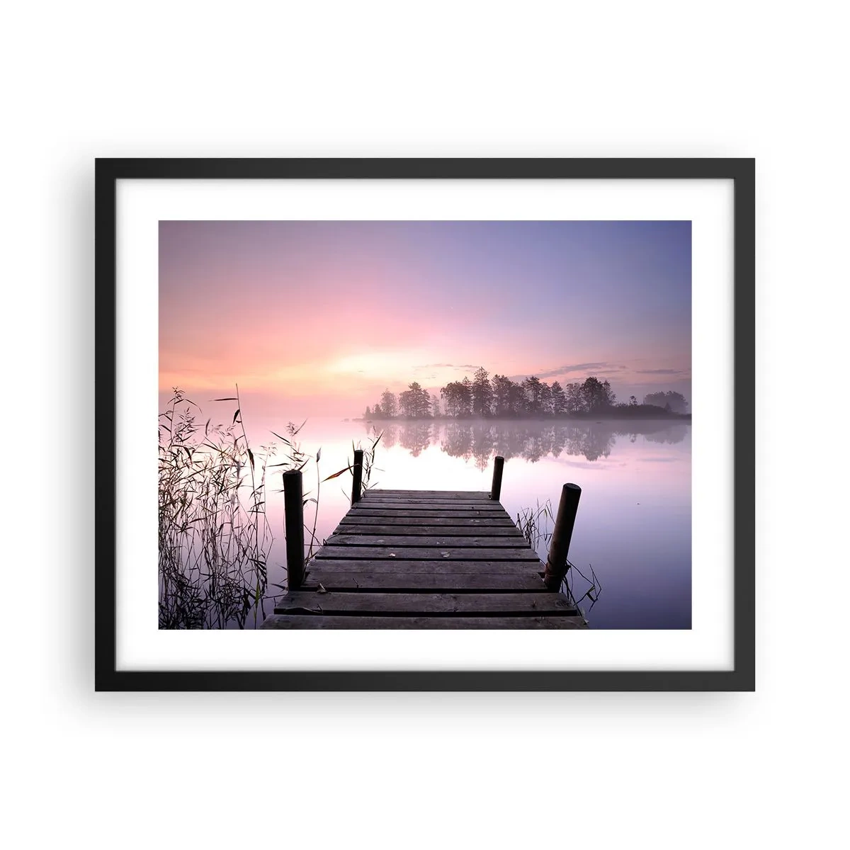 Plakát v černém rámu - Z liliové mlhy… - 50x40 cm