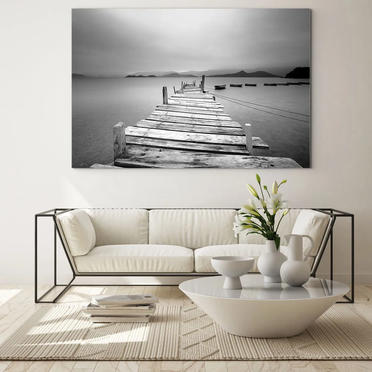Obraz na skle - Za horami, za moři - 100x70 cm