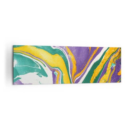 Obraz na plátně - Vlny barev - 160x50 cm