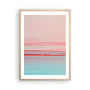 Plakát v rámu světlý dub - Abstrakce za úsvitu - 50x70 cm