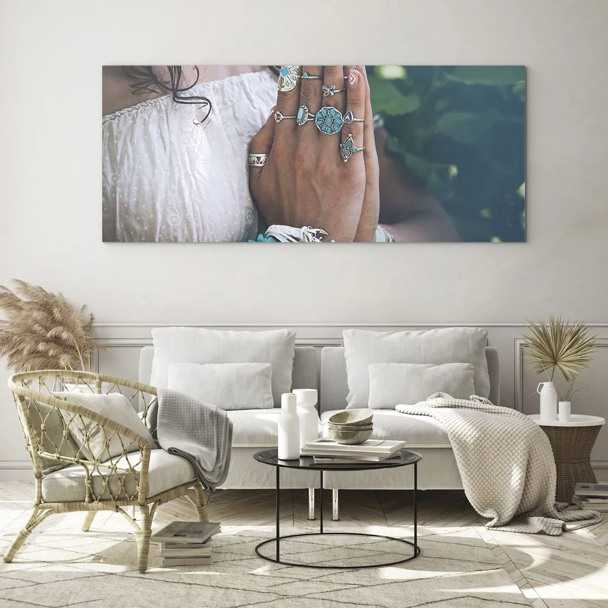 Obraz na skle - Vítejte v centru bytí - 140x50 cm