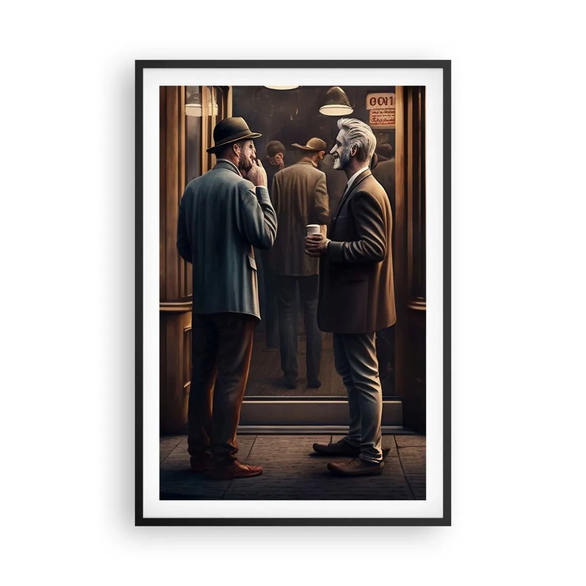 Plakát v černém rámu - Dobrá chvíle dne - 61x91 cm