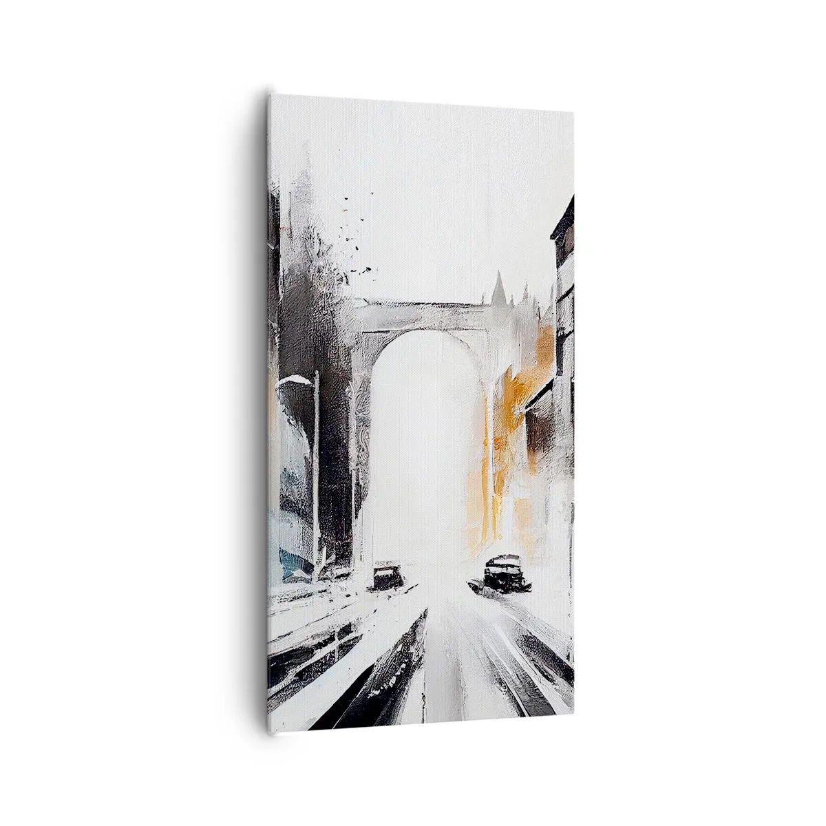 Obraz na plátně - Studie města: architektura a pohyb - 65x120 cm