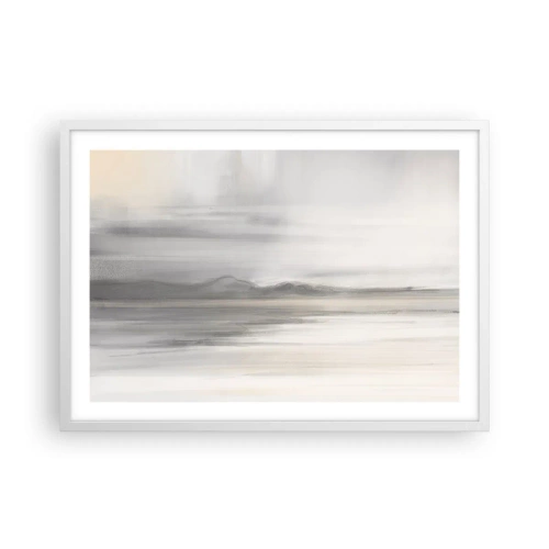 Plakát v bílém rámu - Zamyšlená dálka - 70x50 cm