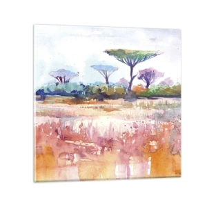Obraz na skle - Barvy savany - 40x40 cm