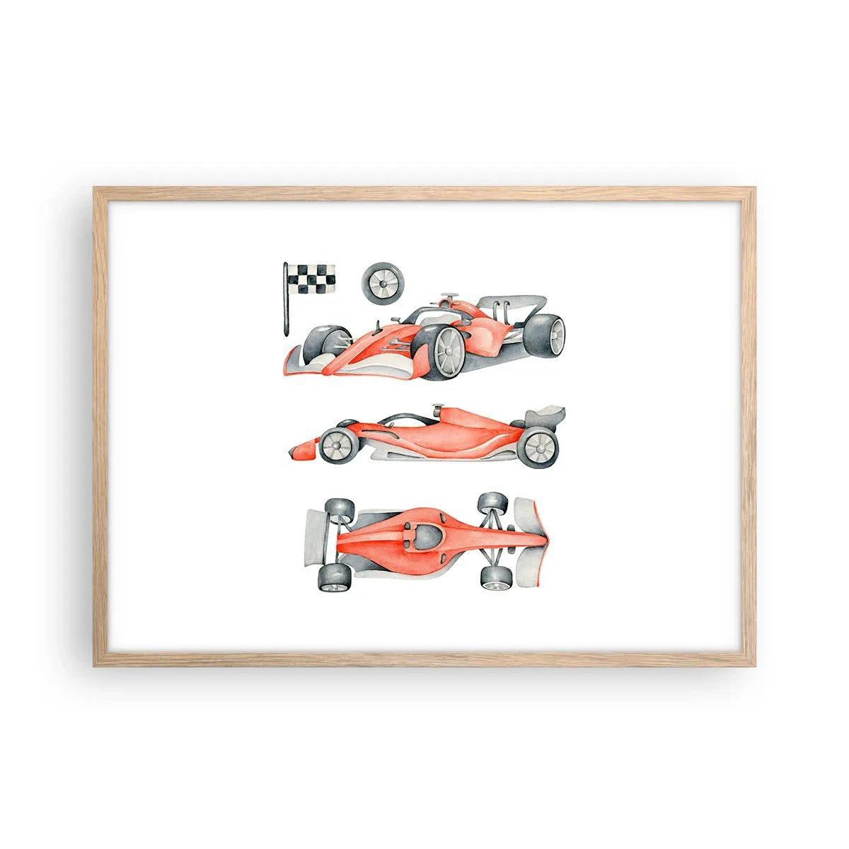 Plakát v rámu světlý dub - Dohnat sen - 70x50 cm