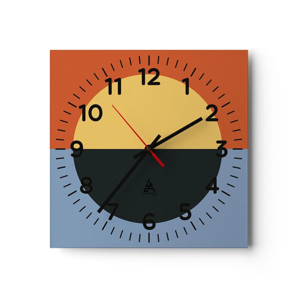 Nástěnné hodiny - Kompozice tepla a chladu - 40x40 cm