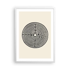 Plakát v bílém rámu - Tajemný řád - 50x70 cm