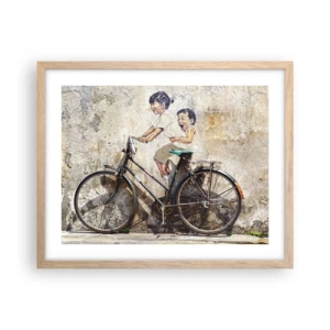 Plakát v rámu světlý dub - Pravda nebo klam? - 50x40 cm