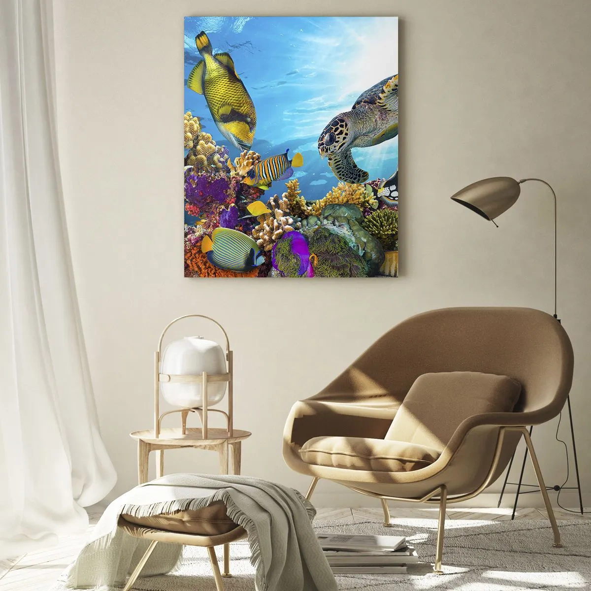 Obraz na skle - Korálová promenáda - 50x70 cm