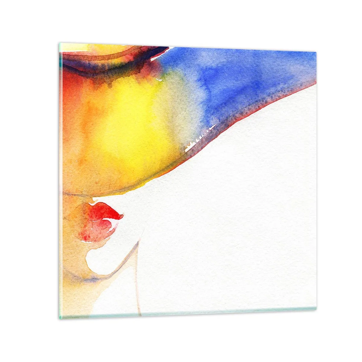 Obraz na skle - Portrét dámy    - 30x30 cm