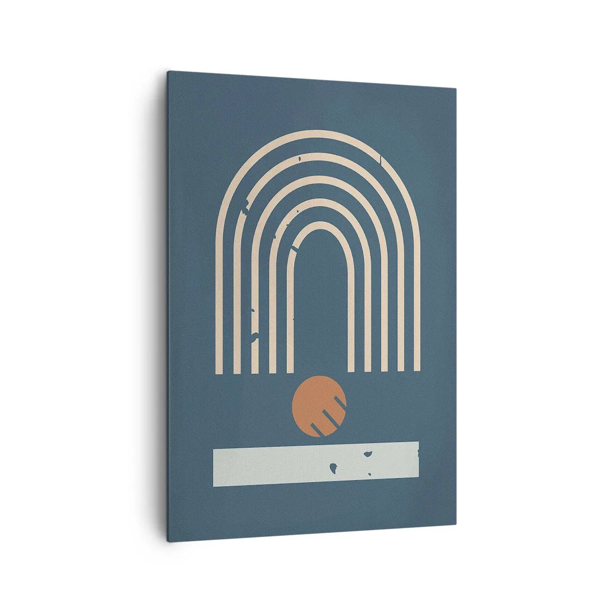 Obraz na plátně - Geometrie v námořnické modři - 70x100 cm