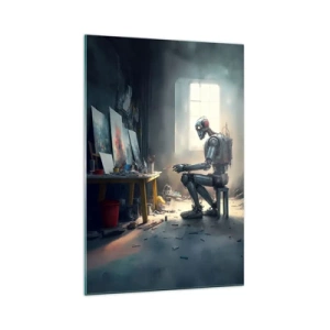 Obraz na skle - Akt stvoření - 70x100 cm