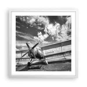 Plakát v bílém rámu - Nemohu se toho dočkat! - 50x50 cm