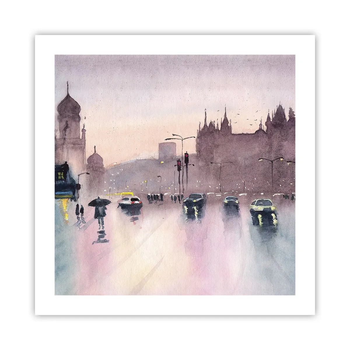 Plakát - V deštivém oparu - 50x50 cm