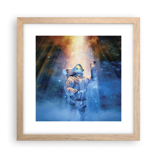 Plakát v rámu světlý dub - Konečně v cíli - 30x30 cm