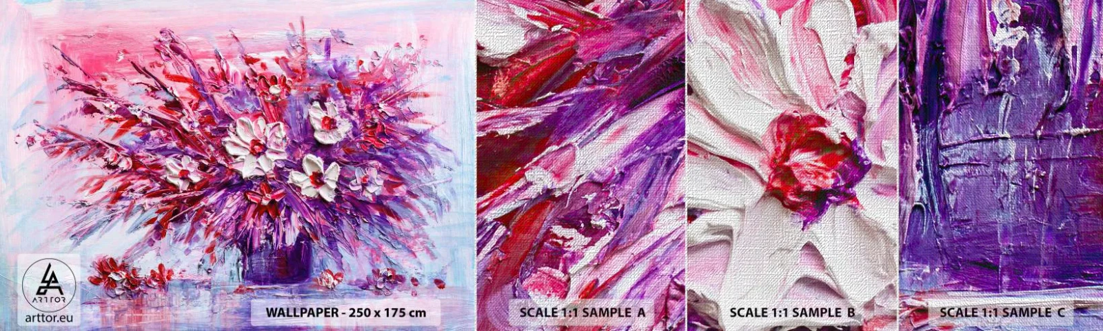 Vzor Fototapety Premium Canvas - Nevinnost a vášeň  - Květiny, Kytice květin, Zahrada - 100x30 cm