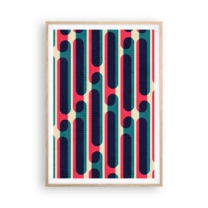 Plakát v rámu světlý dub - Dovnitř a dopředu - 70x100 cm