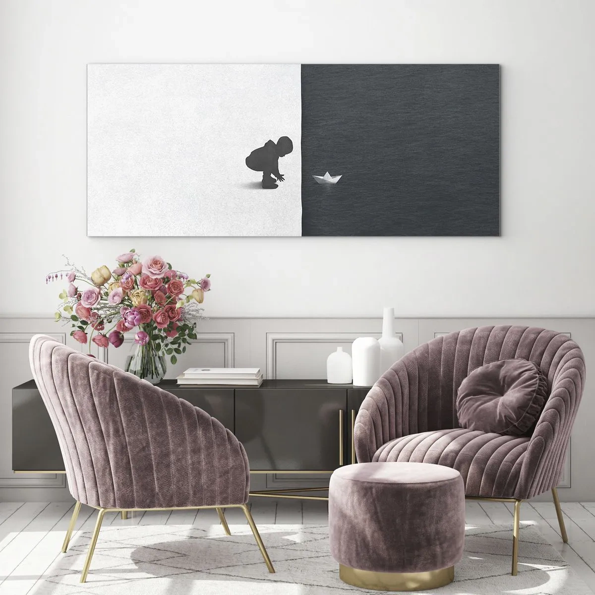 Obraz na skle - Velká výprava - 120x50 cm