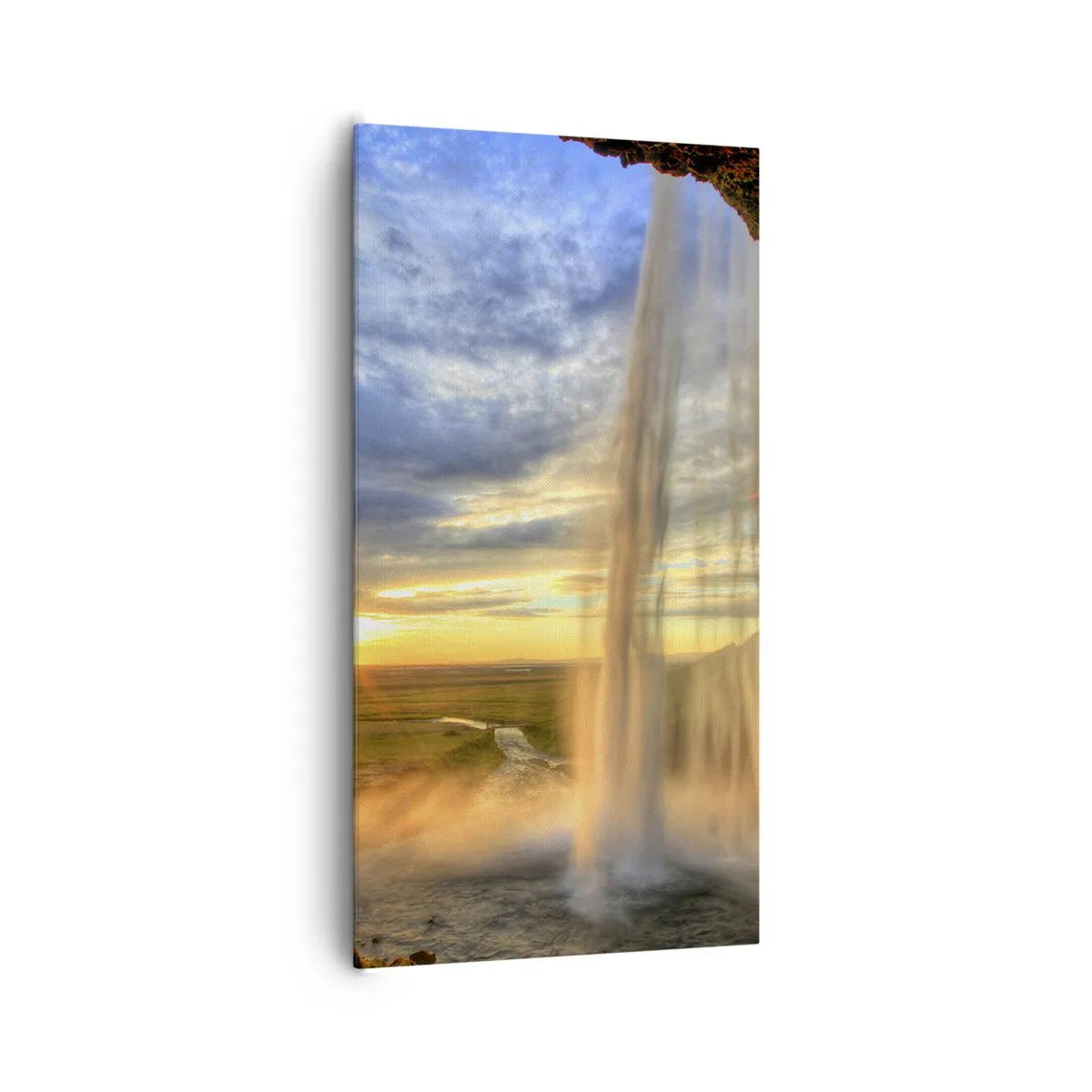 Obraz na plátně - Svět za závojem kapek - 65x120 cm