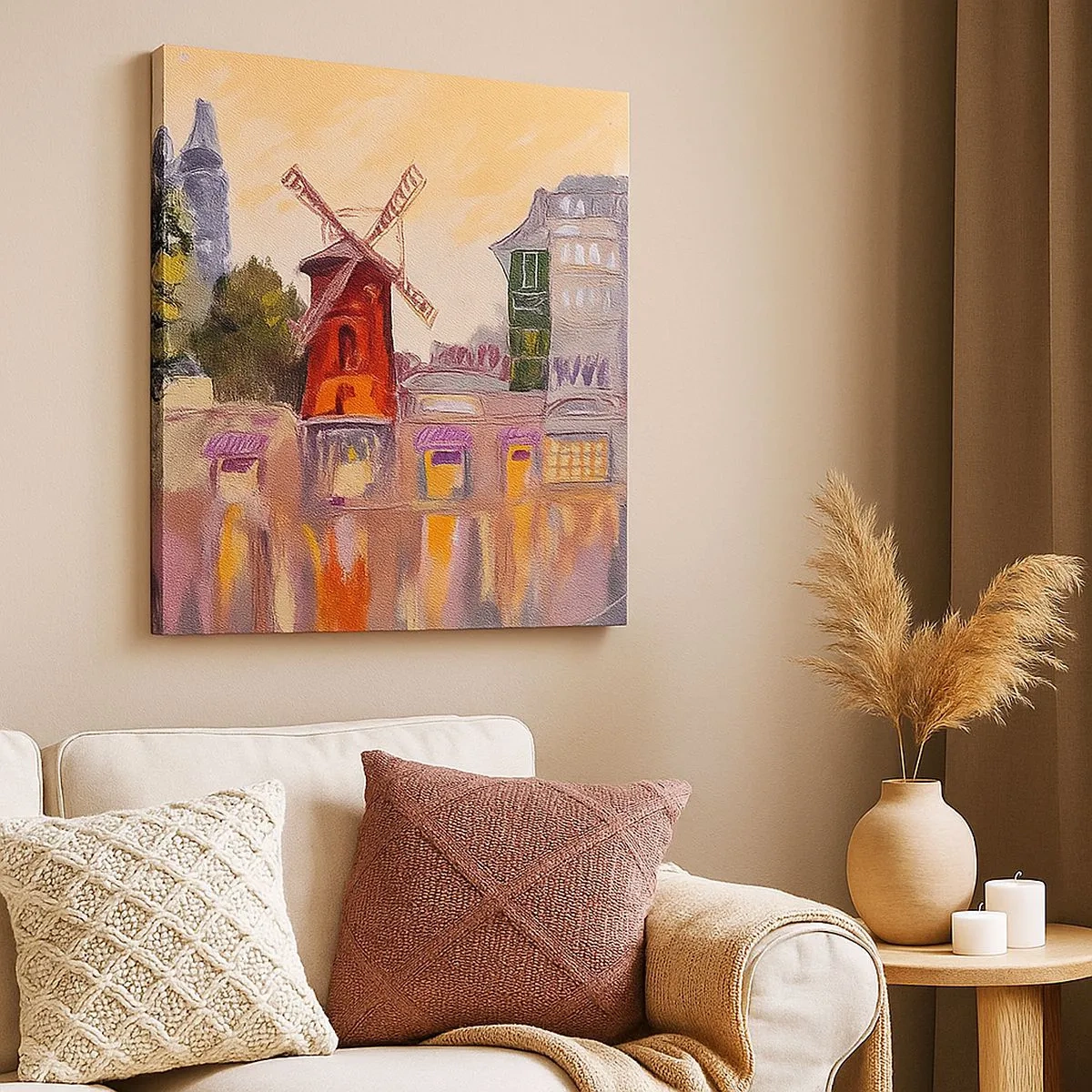 Obraz na plátně - Pařížské ikony – Moulin Rouge - 30x30 cm