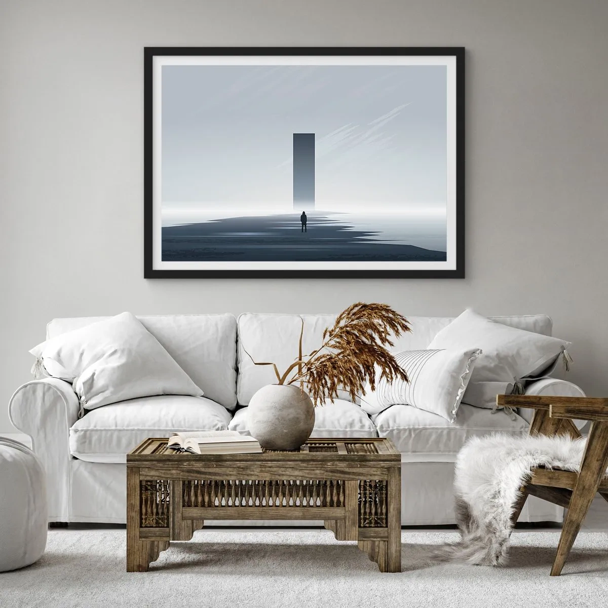 Plakát v černém rámu - Příležitost nebo hrozba? - 70x50 cm