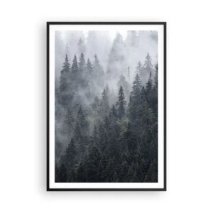 Plakát v černém rámu - Lesní svítání - 70x100 cm