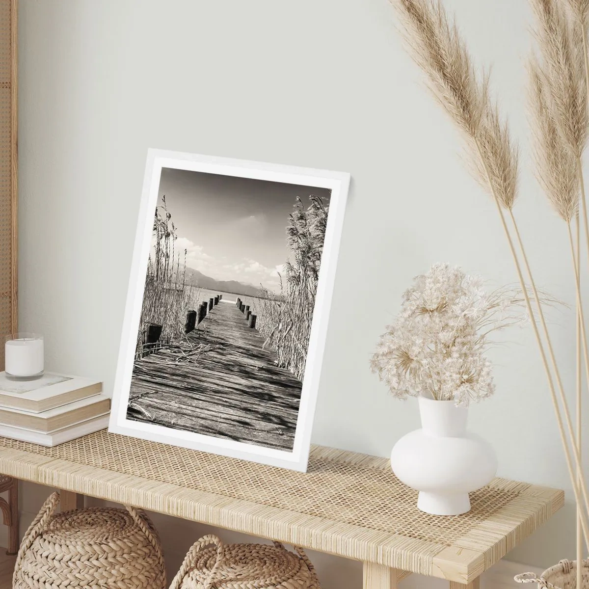 Plakát v bílém rámu - V ústraní travin - 30x40 cm