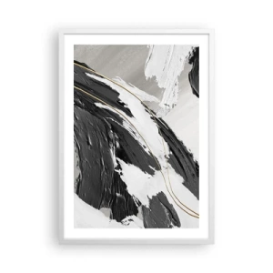 Plakát v bílém rámu - Velkorysá abstrakce - 50x70 cm