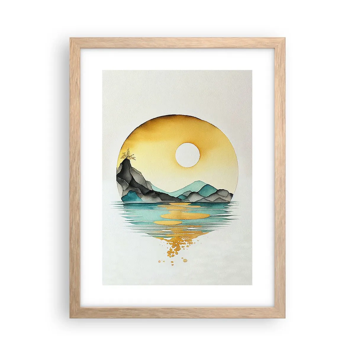 Plakát v rámu světlý dub - V kruhu krásy - 30x40 cm