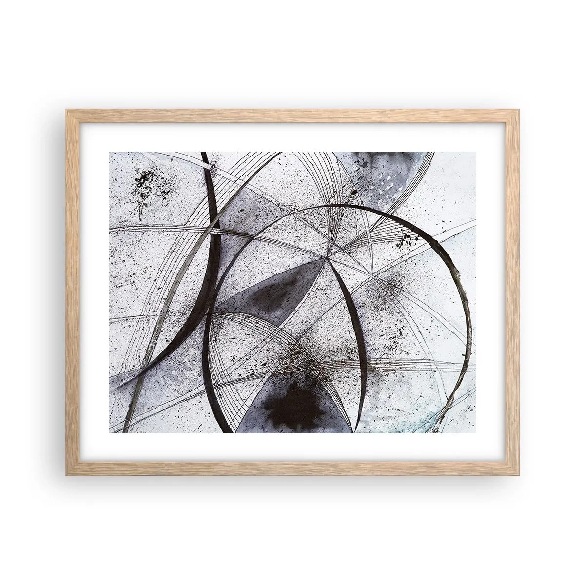 Plakát v rámu světlý dub - Futuristická fantazie - 50x40 cm
