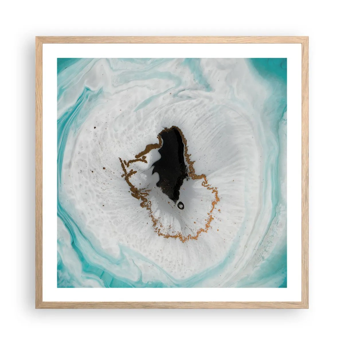 Plakát v rámu světlý dub - Proniknout dovnitř - 60x60 cm