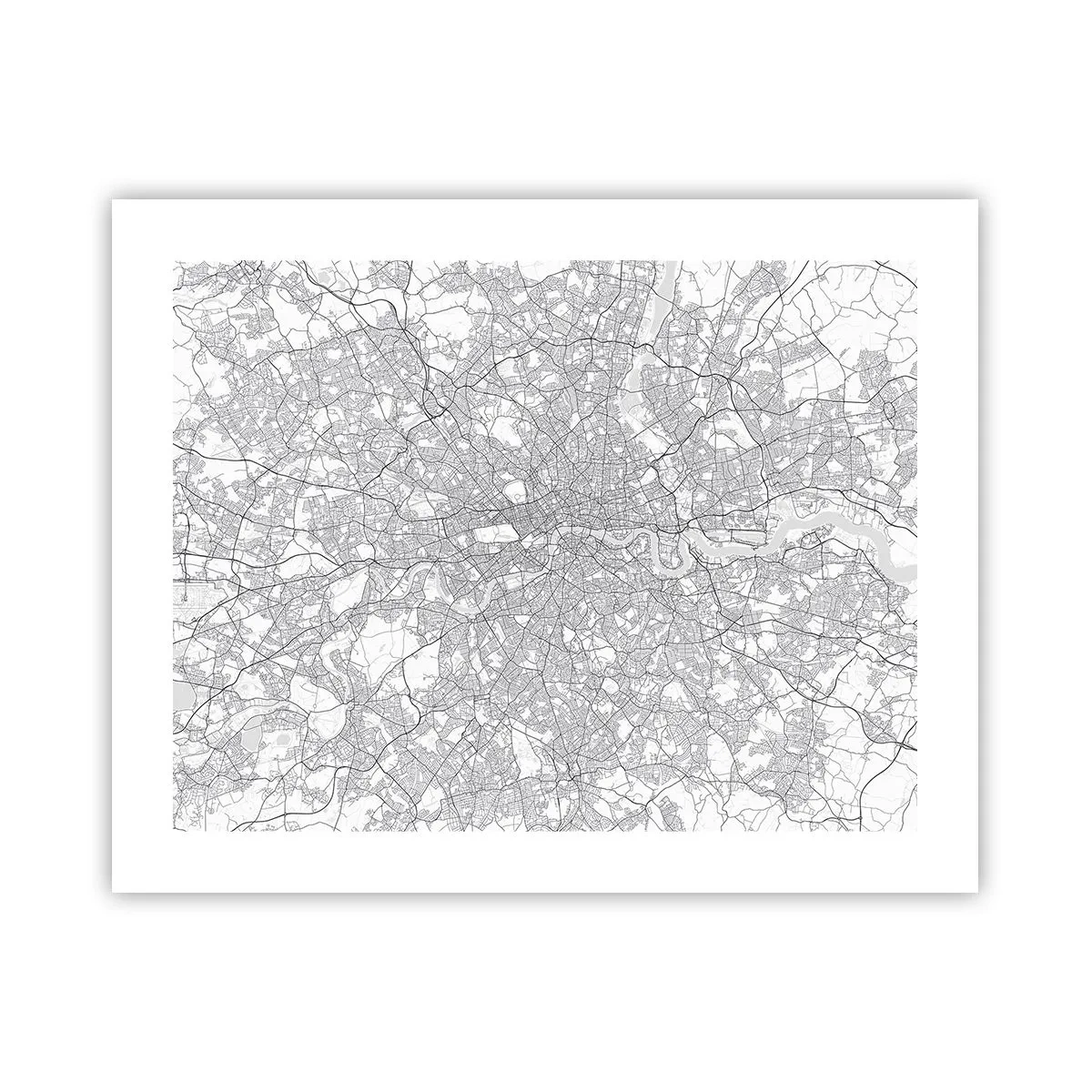 Plakát - Mapa londýnského labyrintu - 50x40 cm