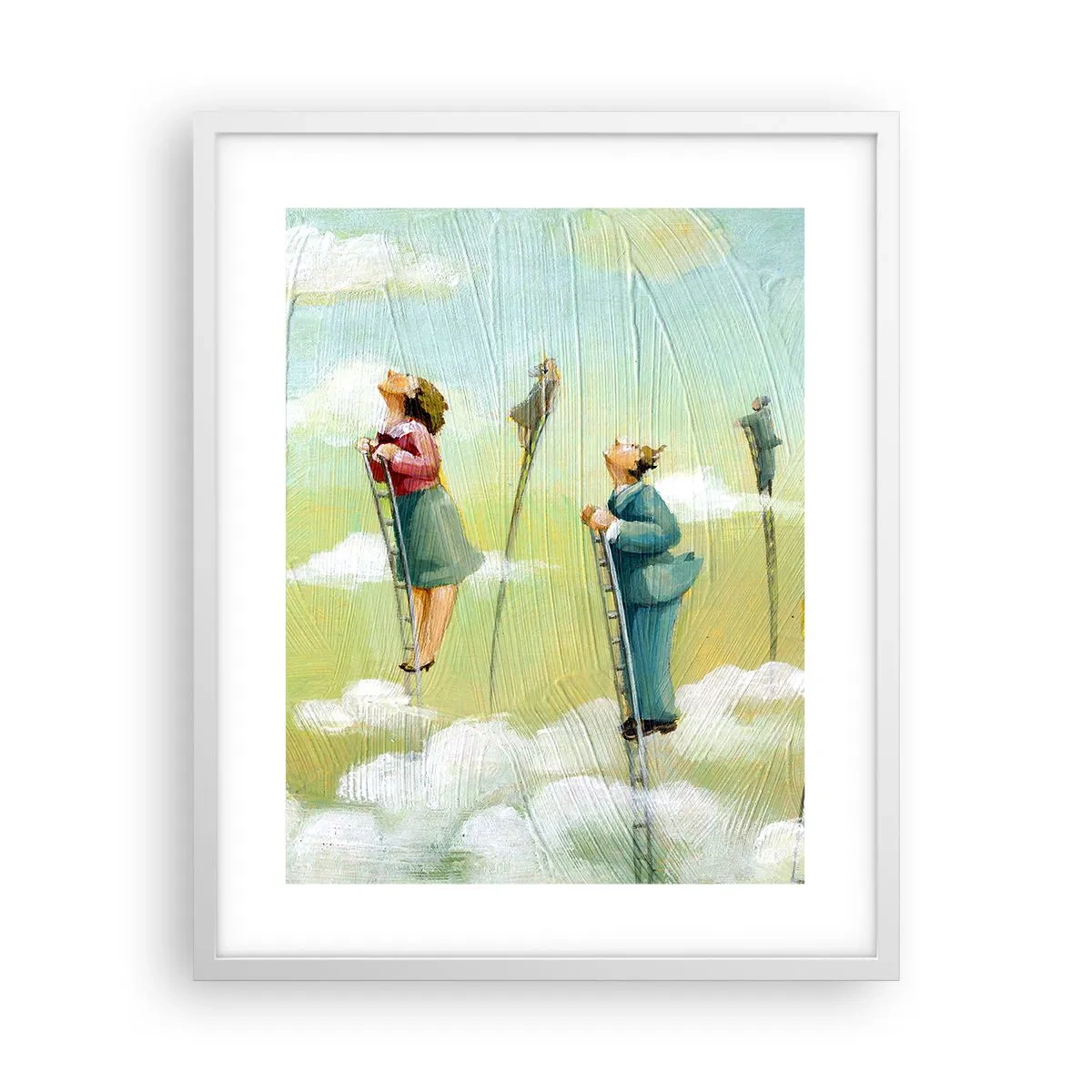 Plakát v bílém rámu - Za svým snem - 40x50 cm