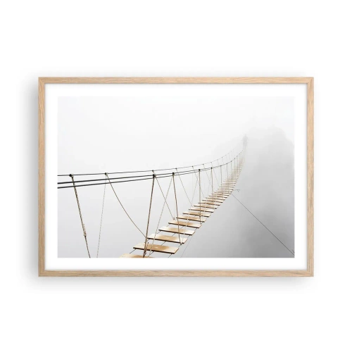 Plakát v rámu světlý dub - Kam vás zavede? - 70x50 cm