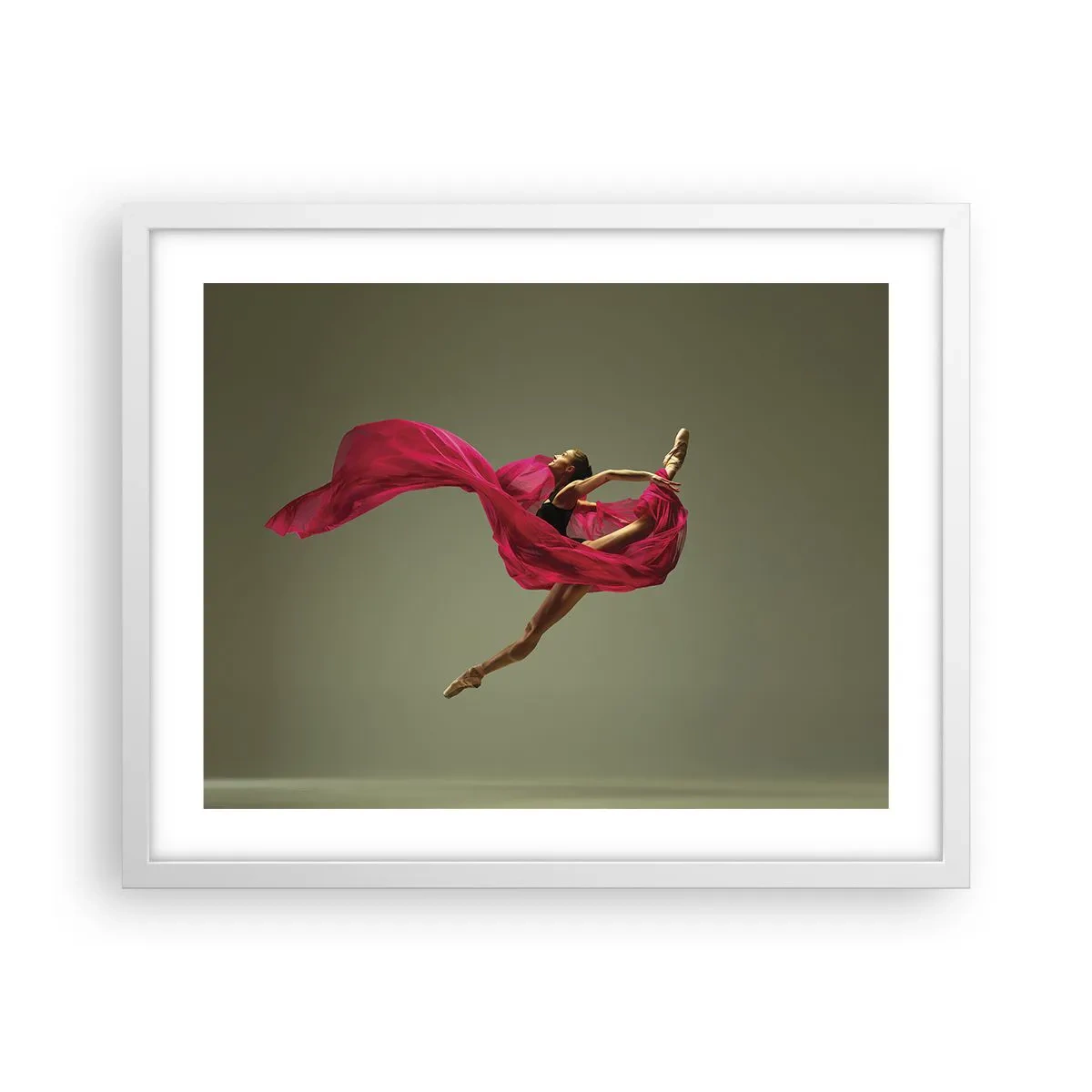 Plakát v bílém rámu - Tančící plamen - 50x40 cm