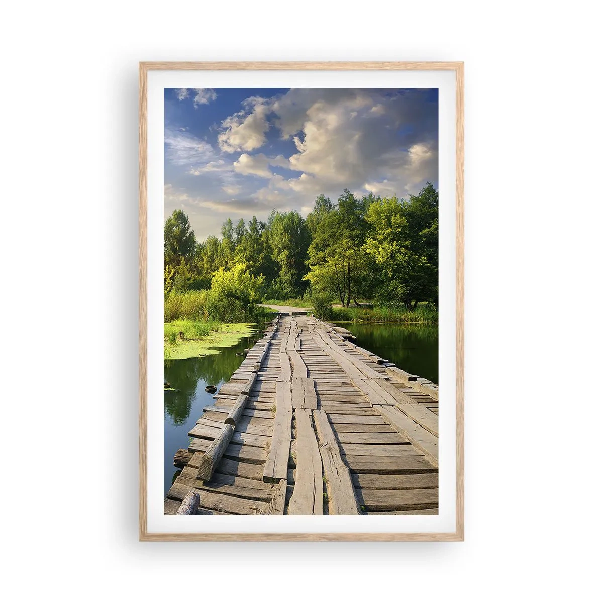 Plakát v rámu světlý dub - Léto, léto všude - 61x91 cm