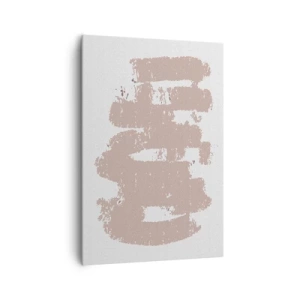 Obraz na plátně - Abstrakce v jemné růžové - 70x100 cm