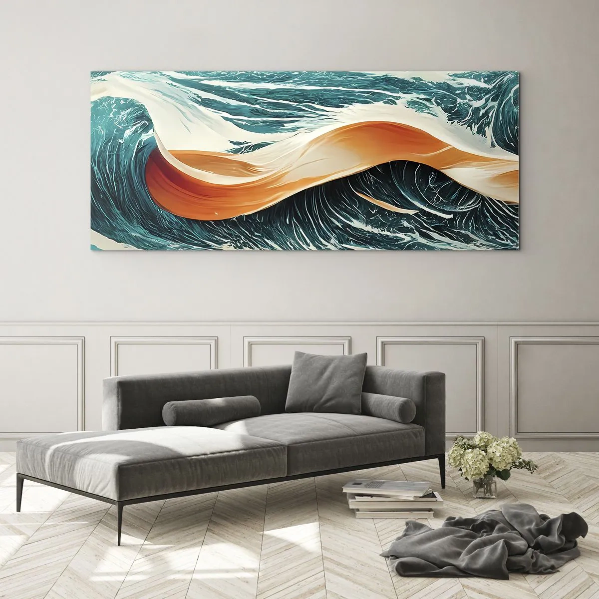 Obraz na skle - Surfařův sen - 100x40 cm