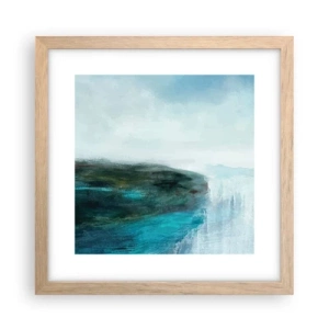 Plakát v rámu světlý dub - Námořní abstrakce - 30x30 cm