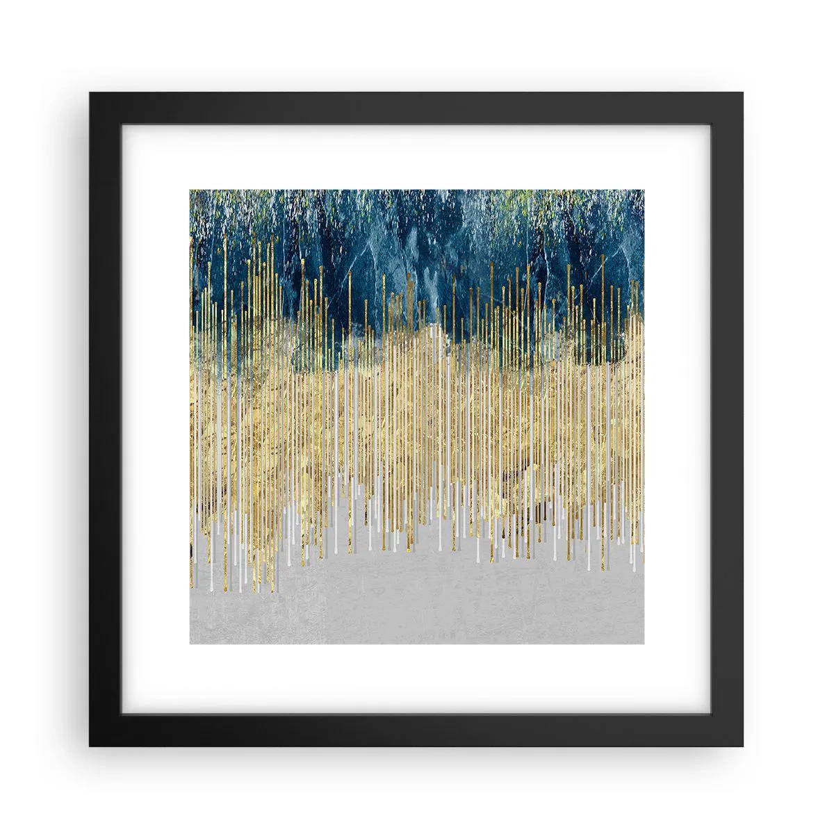 Plakát v černém rámu - Zlacená hranice - 30x30 cm