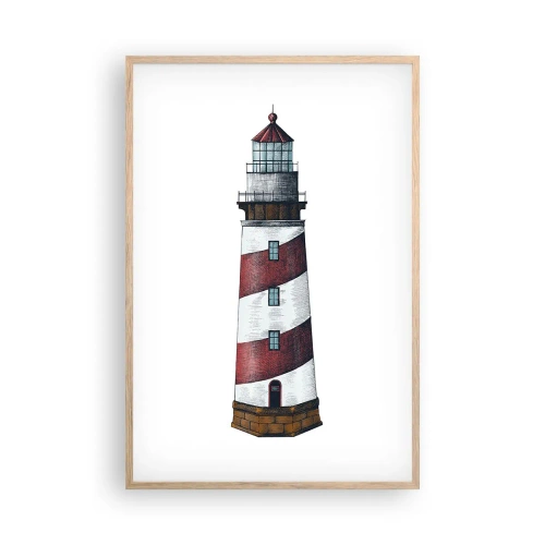 Plakát v rámu světlý dub - Vždy na stráži - 61x91 cm