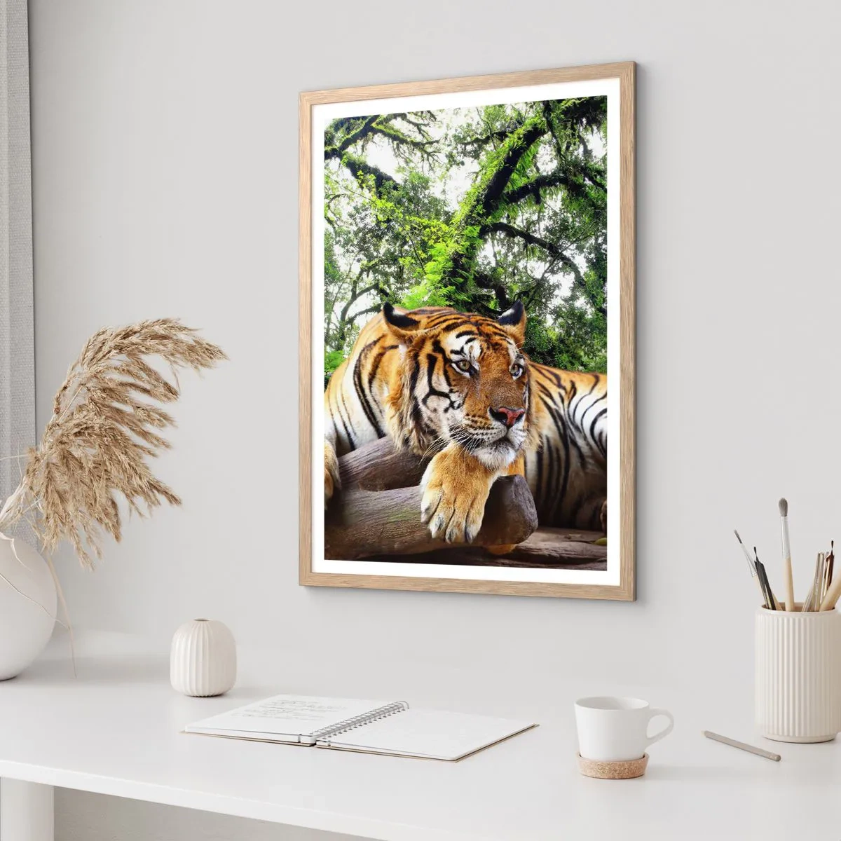 Plakát v rámu světlý dub - S úctou - 61x91 cm