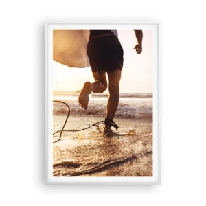 Plakát v bílém rámu - Vstříc vlně - 70x100 cm