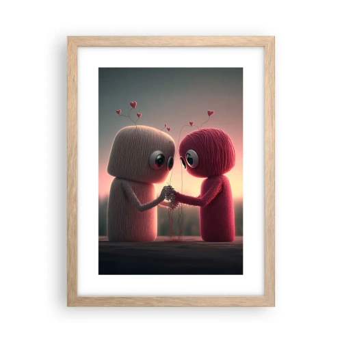 Plakát v rámu světlý dub - Každý může milovat - 30x40 cm