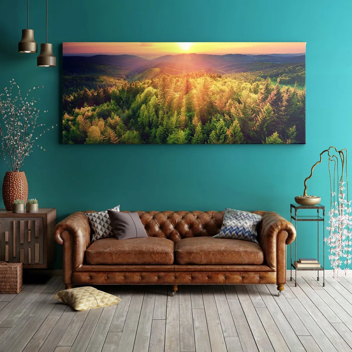 Obraz na plátně - Vrcholky a vrcholy - 100x40 cm
