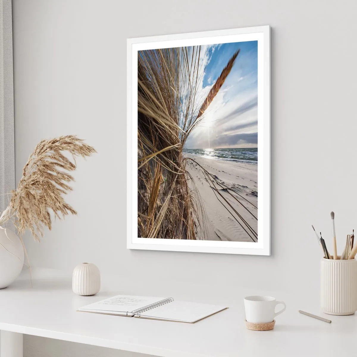 Plakát v bílém rámu - Setkání živlů - 50x70 cm