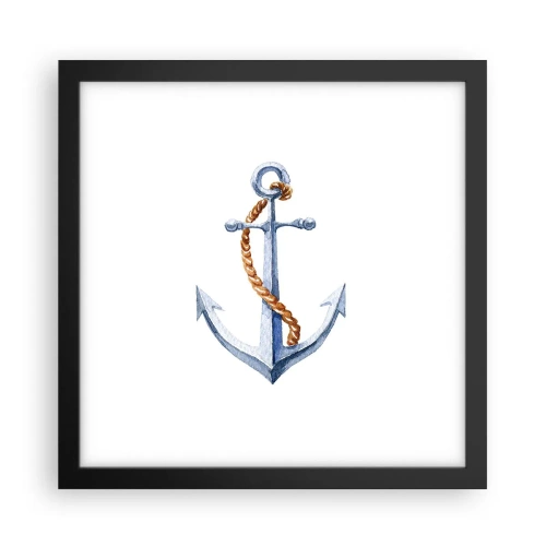 Plakát v černém rámu - Ahoj, dobrodružství! - 30x30 cm