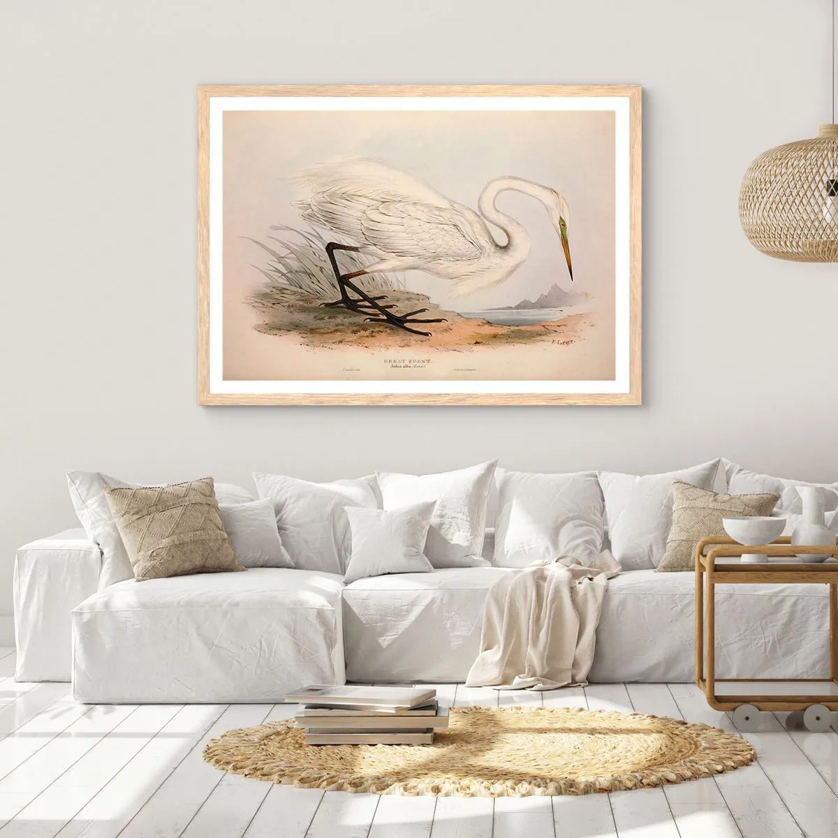 Plakát v rámu světlý dub - Paní rákosin - 70x50 cm