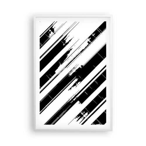 Plakát v bílém rámu - Intenzivní a dynamická kompozice - 61x91 cm